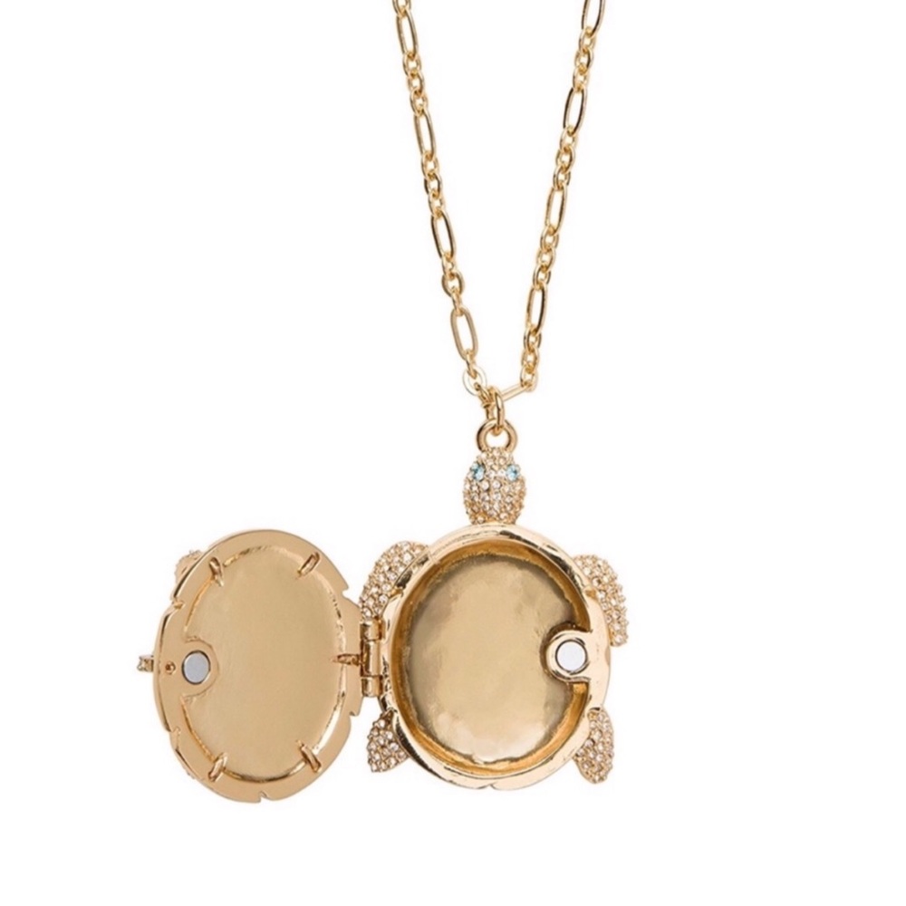 KATE SPADE • Paradise Found Turtle Locket Necklace - Picture 5 of 11